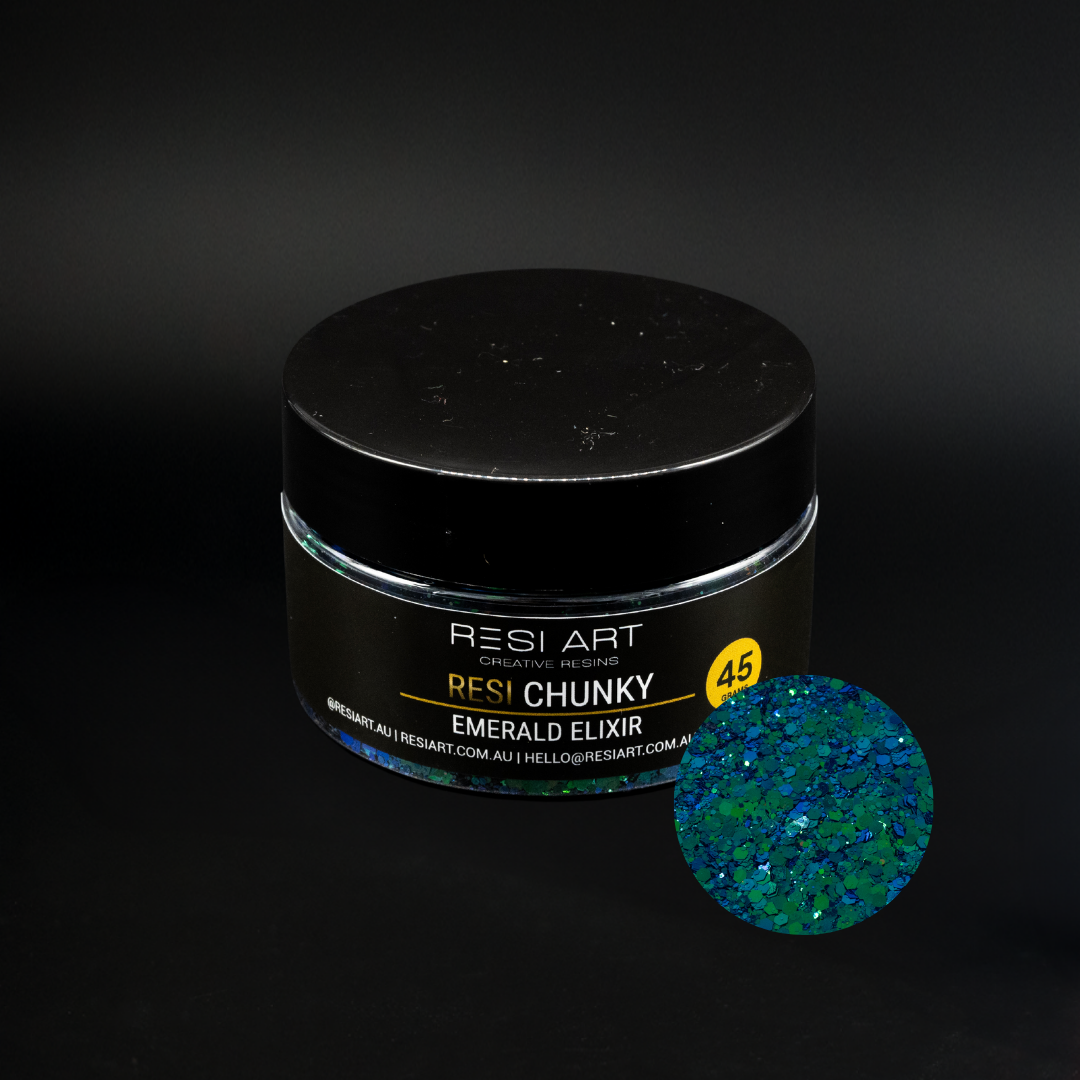 Resi Chunky Glitter 45g - Emerald Elixir - Resi Art