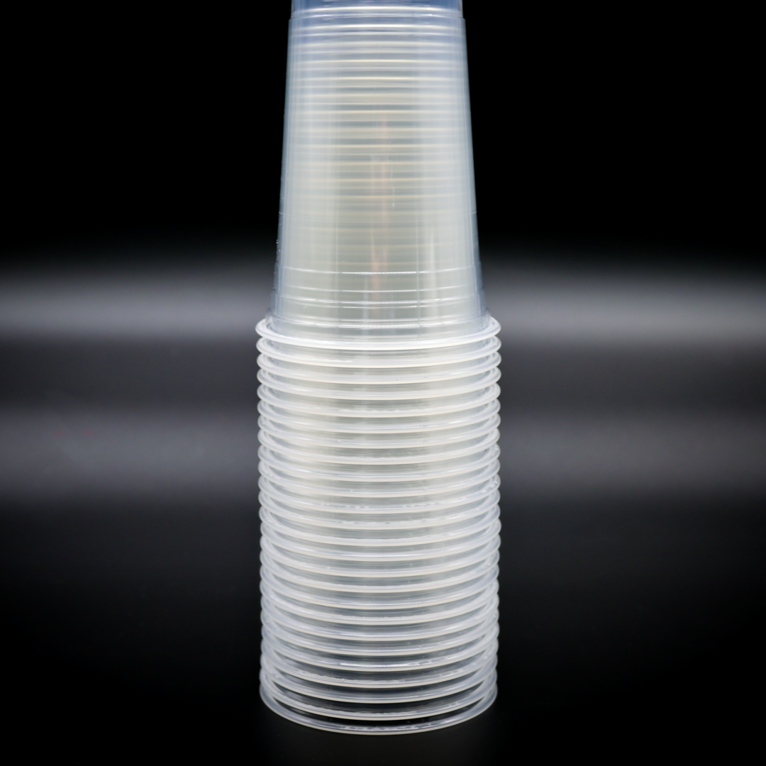 540ml (18OZ) Natural Plastic Cups 50Pk - Resi Art