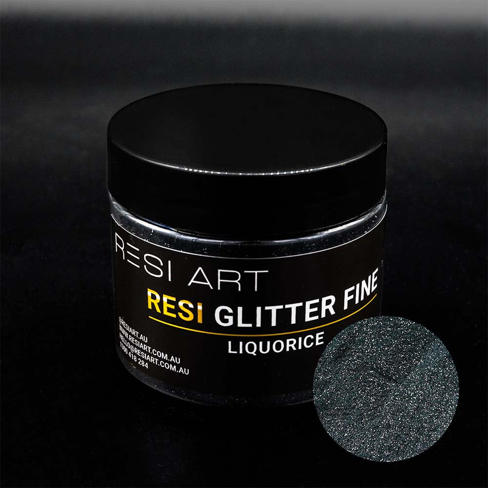 Resi Glitter Fine - Liquorice - Resi Art
