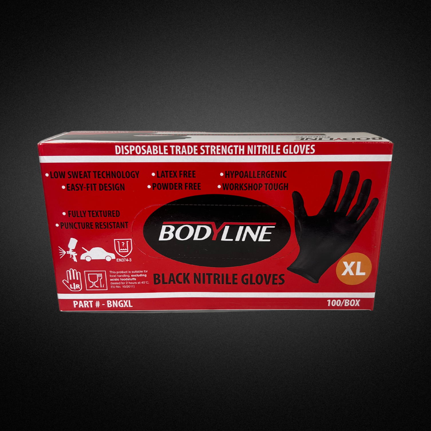 Nitrile Blax Disposable Gloves XL - 100 Gloves - Resi Art