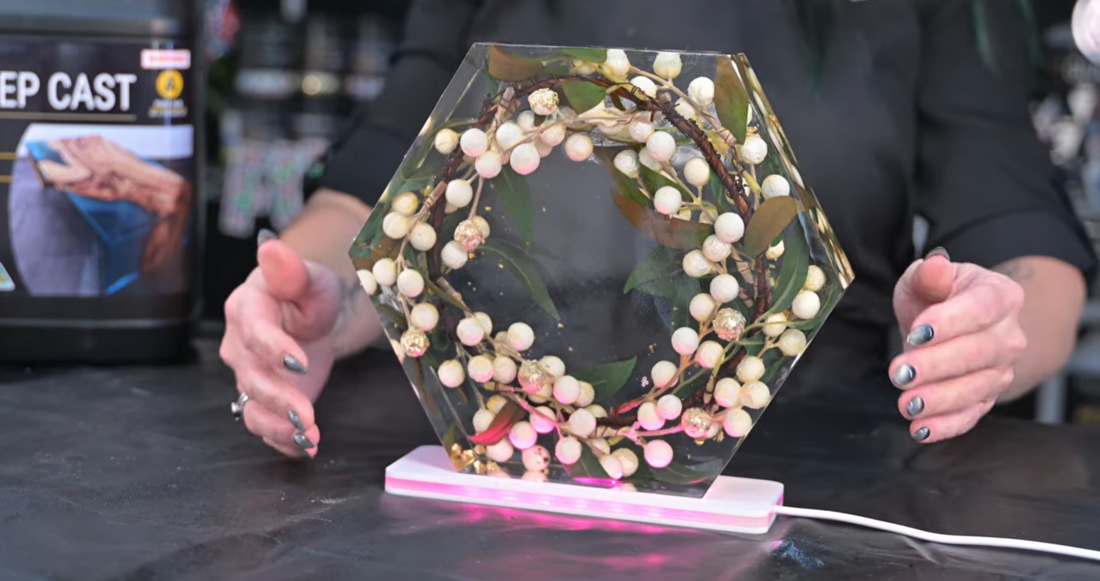 Christmas Resin Project: Christmas Wreath Deep Cast Tutorial