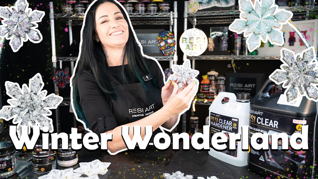 Glitter & Foil Resin Snowflakes – Easy Christmas DIY