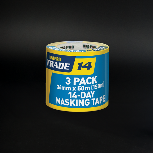 14-Day Blue Masking Tape 36mm x 50m 3 Pack - Resi Art