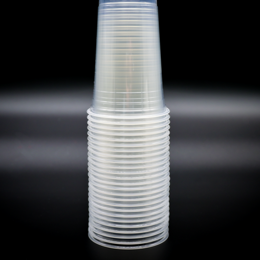 540ml (18OZ) Natural Plastic Cups 50Pk