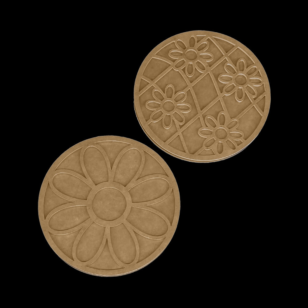 Resi Template Coasters Daisy 2 Pack