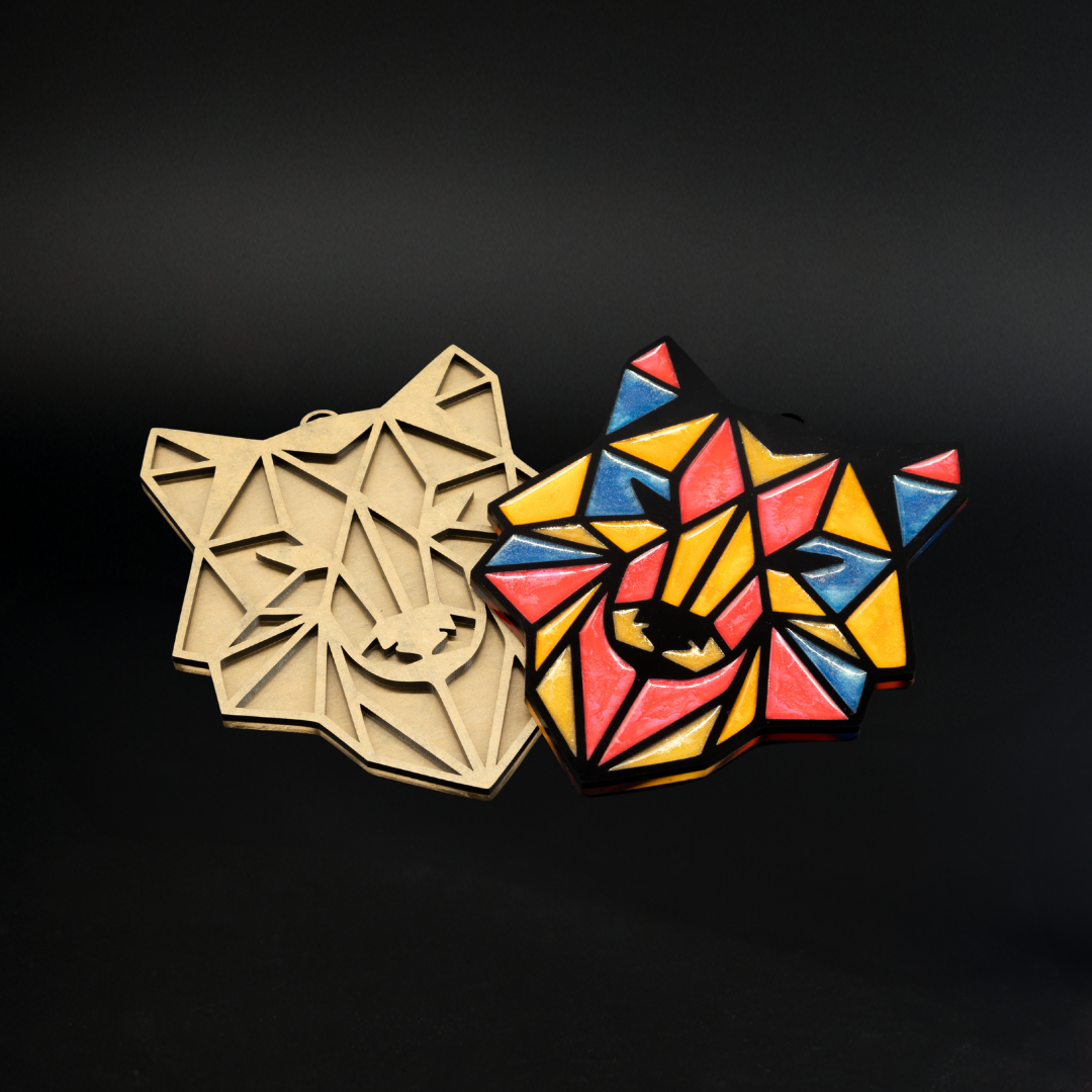 Geo Wolf Template - Resi Art