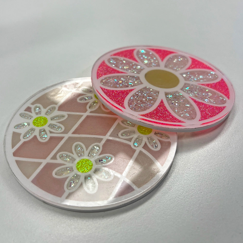 Resi Template Coasters Daisy 2 Pack