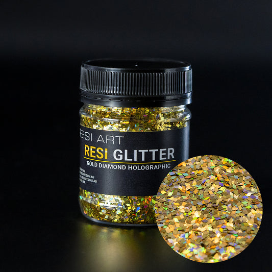 Resi Glitter - Gold Diamond Holographic - Resi Art