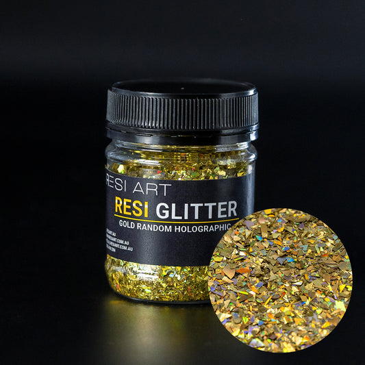 Resi Glitter - Gold Random Holographic - Resi Art