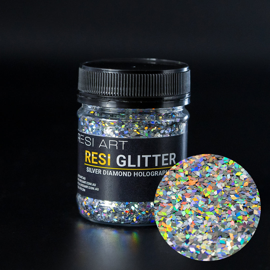 Resi Glitter - Silver Diamond Holographic - Resi Art