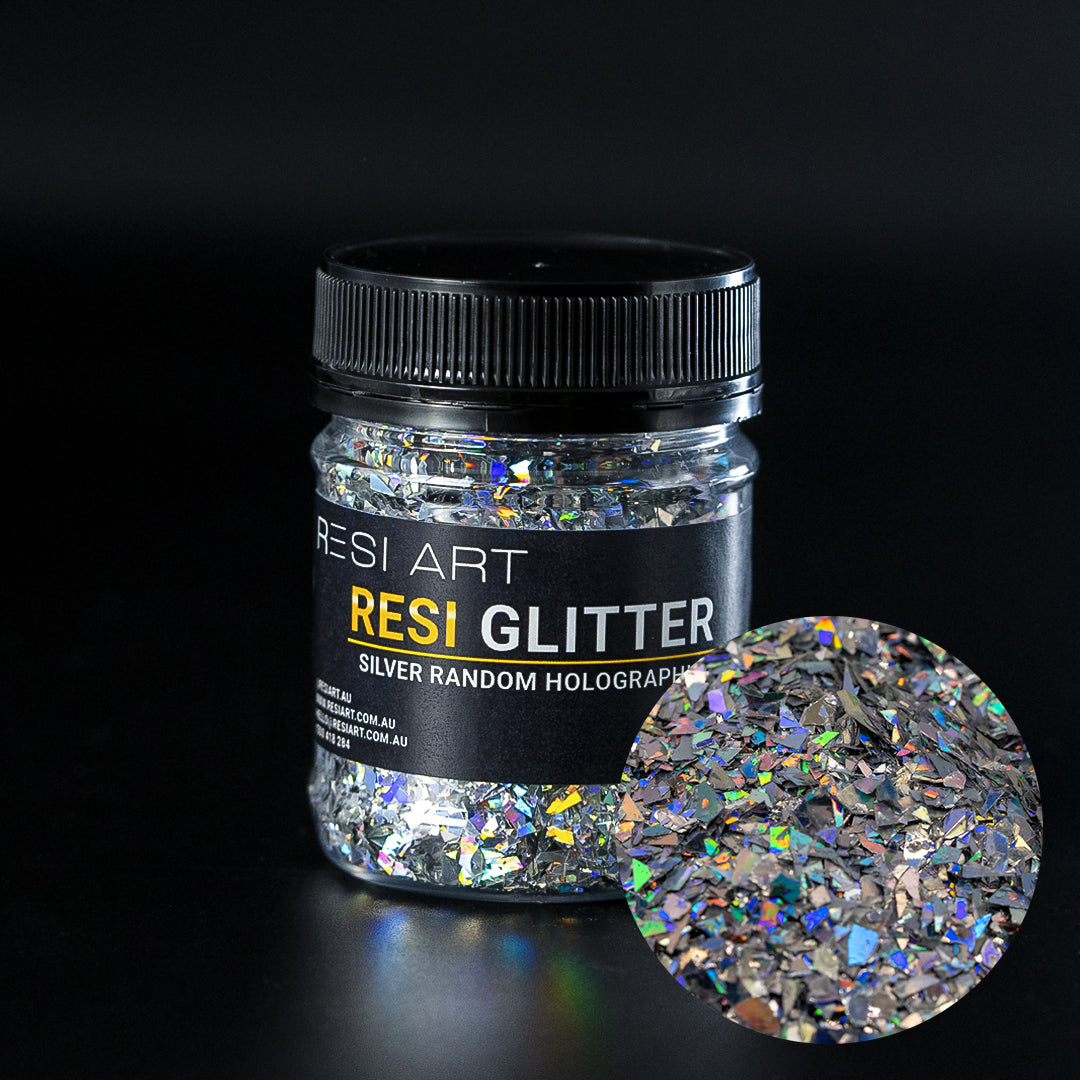 Resi Glitter - Silver Random Holographic - Resi Art